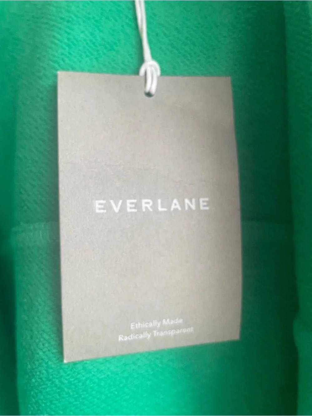 New Everlane Green Full Zip V-Neck Hooded Sweater Size XS - Picture 10 of 13